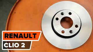 Comment remplacer des disques de frein plaquettes de frein avant sur une RENAULT CLIO 2 TUTORIEL [upl. by Oninrutas]