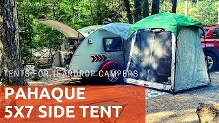 Tents for Teardrop Campers Pahaque 5x7 Side Tent [upl. by Binette]