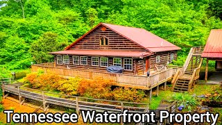 Tennessee Waterfront Property For Sale  649k  Tennessee Lakefront Log Cabins For Sale  3 Acre [upl. by Winton]