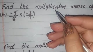 Find the Multiplicative Inverse of the 58×37 [upl. by Ebbarta]