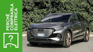 Audi Q4 etron Sportback 2021  Perché comprarla elettrica e perché no [upl. by Segalman]