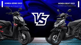 Honda Genio vs Honda Beat  perbandingan motor matic 2023 full review  hyper Otomotif [upl. by Mcclenon]