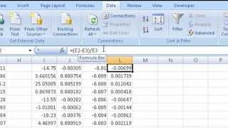 Checking Using Data That Share Price Moves are LogNormal using Excel [upl. by Ahola]