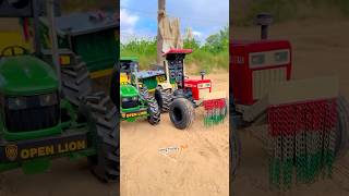 Swaraj amp John Deere with long trolley 🔥🔥💪💪 [upl. by Wilterdink]