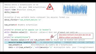 Enregistrement données dun capteur au format CSV sur mémoire flash ESP32 micropython [upl. by Ainola217]