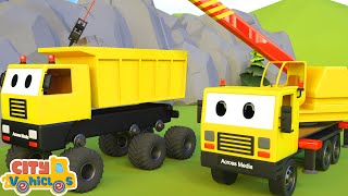 Construction vehicles rescue Tractor Bulldozer Mixer and Dump Trucks for Kids [upl. by Conyers]