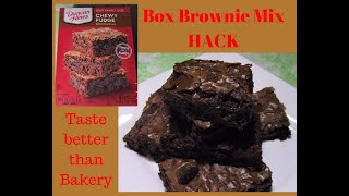 BOXED BROWNIE MIX HACK  Taste Better than Bakery  How to make the best Brownie from a box [upl. by Wamsley]