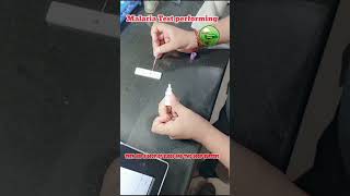 malaria test performing subscribe my channel for more information [upl. by Einohpets986]