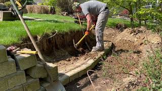 Major Retaining Wall FAILURE and how to REBUILD [upl. by Shiekh]