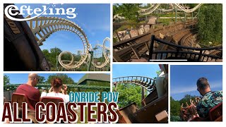 Efteling All Roller Coasters Onride POV  4K [upl. by Gerius287]