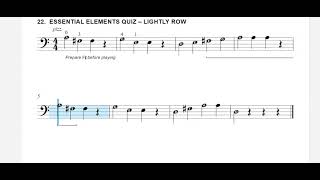 22 Essential Elements Quiz  Lightly Row  Cello [upl. by Ano6]