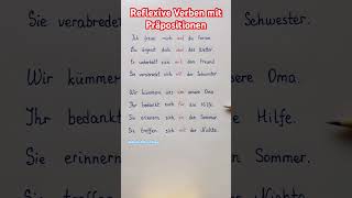 Reflexive Verben mit Präpositionen deutsch verb german learngerman deutschonline aleman short [upl. by Judy]