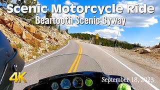 Beartooth Scenic Byway Sept 18 2023 A Scenic Fall Motorcycle ride [upl. by Clotilde]