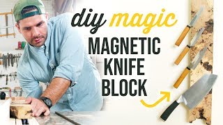 DIY Magnetic Knife Rack  HGTV Handmade [upl. by Ahtivak554]