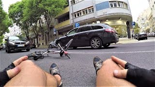 Silly Cyclist Falls By Himself [upl. by Meekyh]