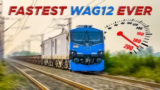 Indias Most Powerful Locomotive quotWAG12quot Fastest Speed Ever Recorded  WAG12  Indian Railways [upl. by Ariahs]