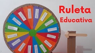 COMO HACER UNA RULETA DE CARTÓN EDUCATIVA [upl. by Hodges]