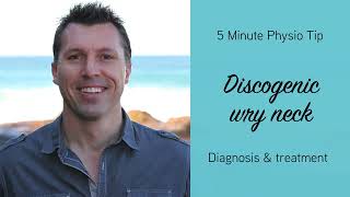 5 minute Physio Tip  Discogenic wry neck diagnosis and treatment [upl. by Gimpel]