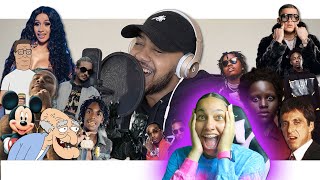 Azerrz Hit Rap Songs in Voice Impressions 2  Mder On My Mind Space Cadet Act Up Reaction [upl. by Chatwin505]