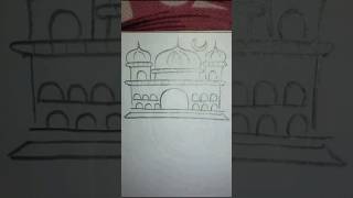 Easy masjid drawing🕌🕌🕌🕌 art viralshortvideo masjid islamicart drawing deeneislam trending [upl. by Ydnarb721]