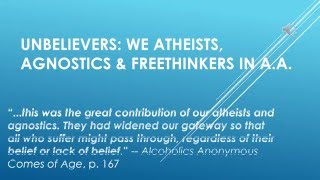 Symposium on AA History 2016 A brief history of atheists amp agnostics in AA [upl. by Eannyl255]