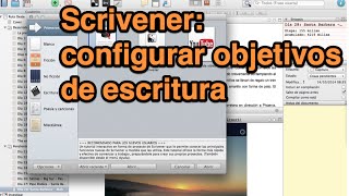 Scrivener Configurar objetivos de escritura tutorial [upl. by Anyela]