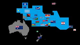 Flags of Oceania [upl. by Anilok]