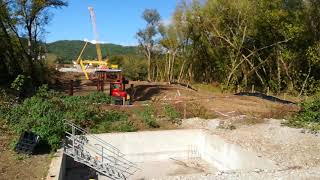 Déviation de Beynac 24  la première pile de pont a été coulée [upl. by Charlean]