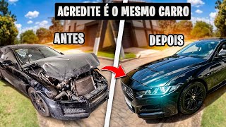 65 DIAS DE REFORMA DO JAGUAR ABANDONADO MAIS BARATO DO BRASIL   DE 1 HORA SÓ NOVELA DE CARRO [upl. by Elbas]