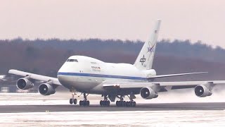 MUST SEE NASA B747SP SOFIA 🚨 Touch amp Go HamburgAirport [upl. by Toille]