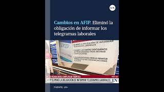 La AFIP eliminó la obligación de informar los telegramas laborales [upl. by Cairns]