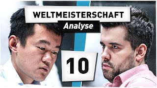 DING vs NEPO  Partie 10  Schach WM 2023 [upl. by Enybor871]