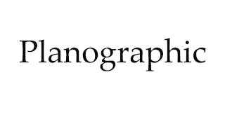 How to Pronounce Planographic [upl. by Vokay]