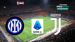 Inter Milan vs Juventus  Italian Serie A 202324  eFootball PES 21 Gameplay [upl. by Aitel652]