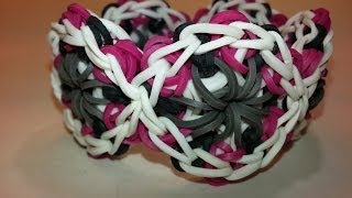 Updated Kaleidoscope Bracelet Tutorial by feelinspiffy Rainbow Loom [upl. by Hsaka154]