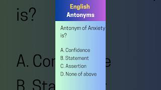 English Antonyms Test your skills English Vocabulary [upl. by Henrion]