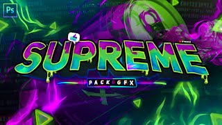 ¡SUPREME PACK GFX FREE  BEST PACK FOR DESIGNS  ANDROID amp PC [upl. by Malvin157]