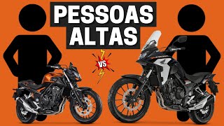 MOTO ESPORTIVA PARA PESSOAS ALTAS  Crossovers VS Esportivas VS Trails [upl. by Moreland]