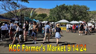 4K KCC Farmers Market 91424 in Honolulu Oahu Hawaii [upl. by Ilona]