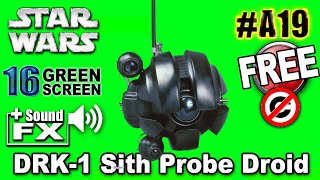 DRK 1 Dark Eye probe droid Star Wars Green Screen 3D [upl. by Sible]