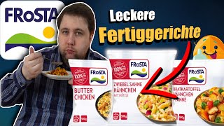 DREI Frosta Fertiggerichte probiert Butter Chicken Zwiebel Sahne Hähnchen Bratkartoffelpfanne 😲 [upl. by Casteel]