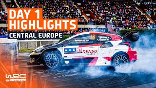 Day 1 Highlights  WRC Central European Rally 2023 [upl. by Anilegna]