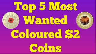 Top 5 Most WANTED Coloured 2 Coins By Collectors [upl. by Maybelle]