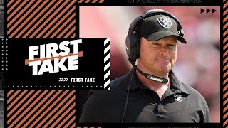 Jon Gruden has more pressure on him than Derek Carr this season  Marcus Spears  First Take [upl. by Elegna]