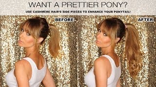 How to Make A Ponytail Using Cashmere Hair ClipIn Extensions [upl. by Alcina]