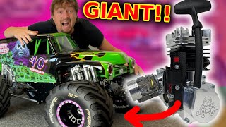 Worlds Biggest RC Car gets RACE Engine 4x power [upl. by Cerracchio642]