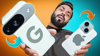 Google Pixel 9 Unboxing Feat iPhone 15 ⚡Best Compact Flagship Is [upl. by Khorma]