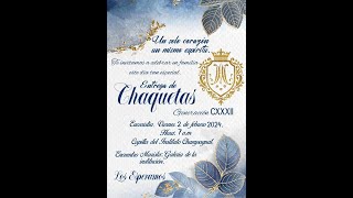 TRANSMISIÓN  CEREMONIA DE ENTREGA DE CHAQUETAS A LA GENERACION CXXXII [upl. by Aihsenod932]