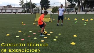 Clipe 9 exercícios em um circuito técnico em meu treino personal  Futebol [upl. by Malony]