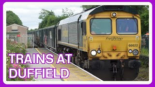 TRAINS at DUFFIELD railway station [upl. by Bautram911]